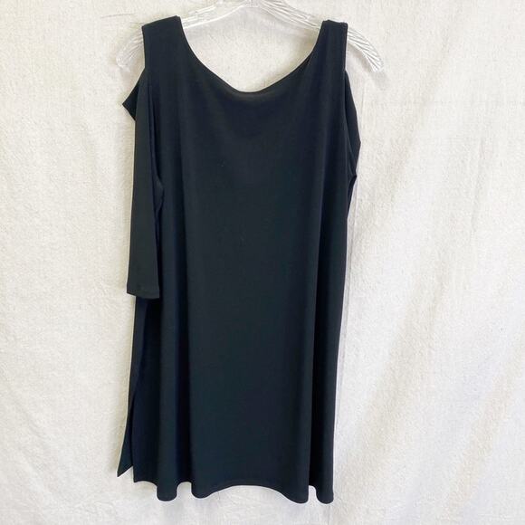 CLARA SUNWOO black Signature Cold Shoulder Tunic size Medium made in USA - Picture 12 of 12